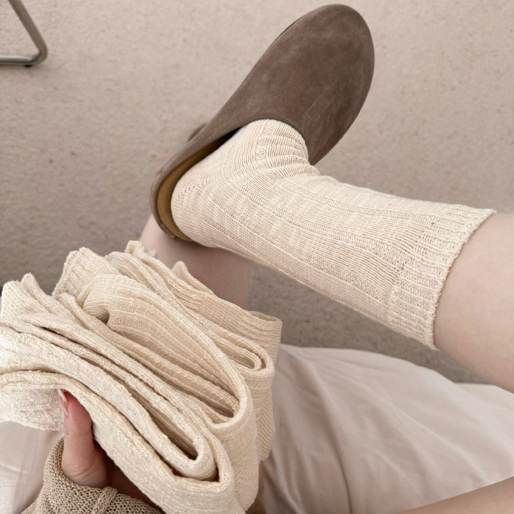 May 3 Socks 여성 양말 울 순색 겨울 양말 두꺼운 보온 수면 양말 장목 양말 중목 양말 수면 패션 5족 세트 7,990원