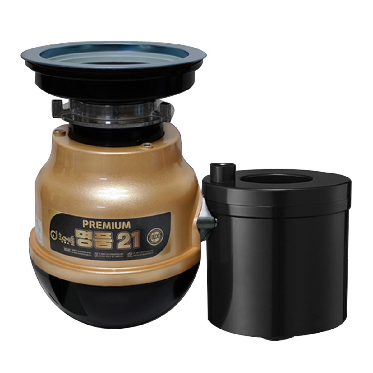 [AS 2년보장] 황금맷돌 프리미엄 명품21 음식물처리기 KC인증 악취차단 저소음 음식물분쇄기 싱크대일체형 전국무료설치, 단품 770,000원
