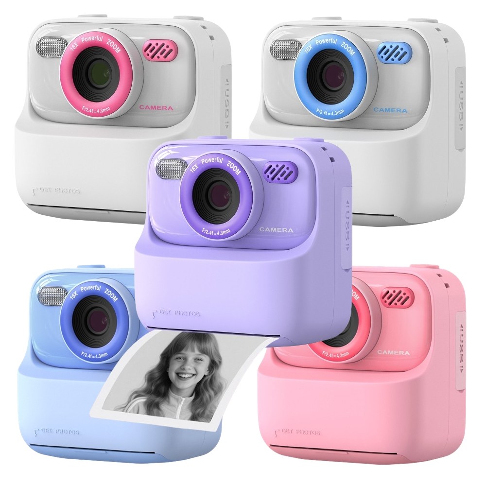 [홈뚜] 어린이 프린트 카메라 키즈 카메라 영수증 토이카메라 선물, 1개, 화이트+핑크 59,000원
