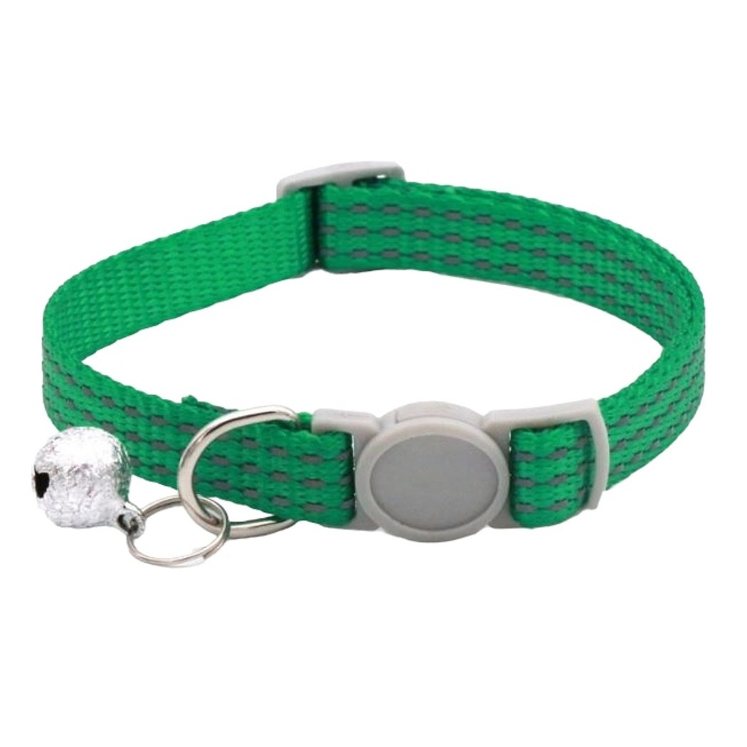 아이구감사합니다 고양이 인식표 목걸이 스티치 회색 둥근 안전버클 빛반사 목줄 8,490원