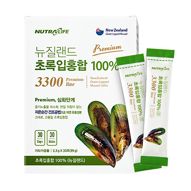 뉴트라라이프 뉴질랜드 초록홍합 프리미엄 3300 100%환, 99g, 1개 29,800원
