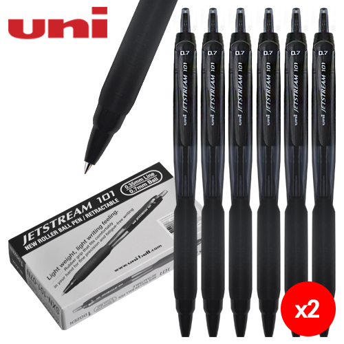 유니 제트스트림 101 볼펜 0.7 블랙색상 12개입, 1박스 18,000원