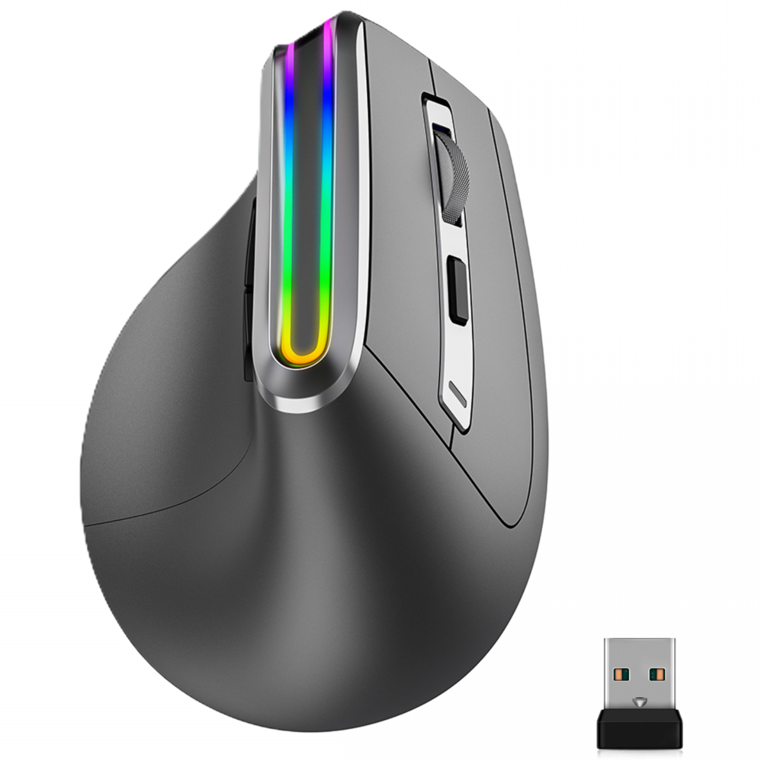 버티컬 마우스 무선 인체공학 무소음 블루투스 내장배터리, Black, V20 41,900원