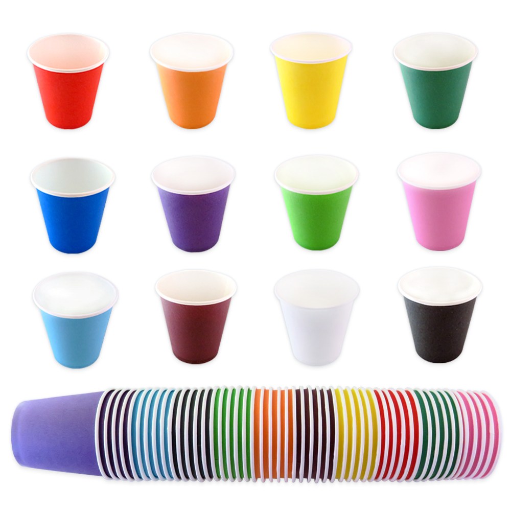 attizone 종이컵1줄(50개입) 칼라종이컵 색종이컵 교재 - 국내산, 빨강(50개입) 1,600원