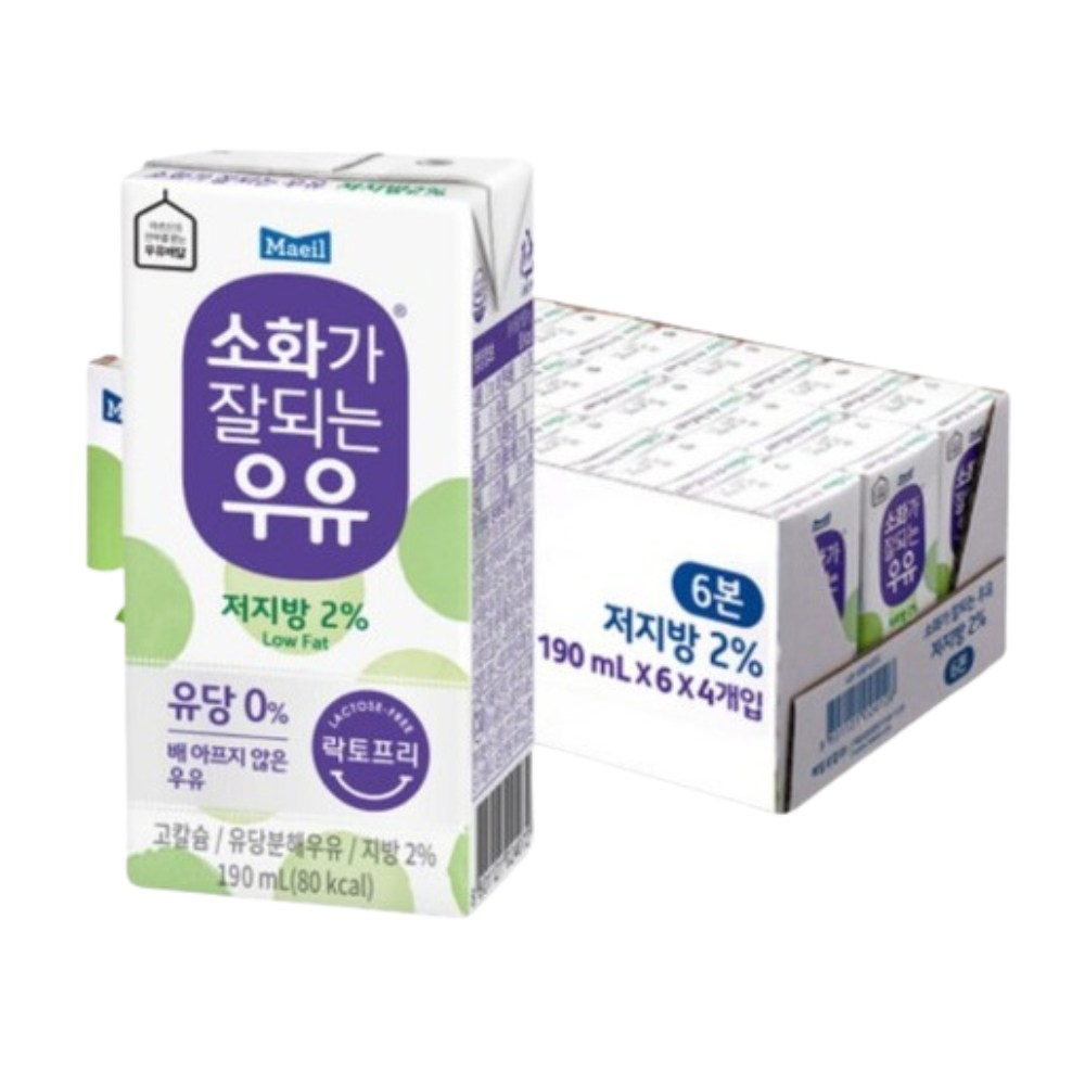 매일 멸균우유 소화가 잘되는 우유 저지방 190ml 24개, 190ml, 24개 25,670원