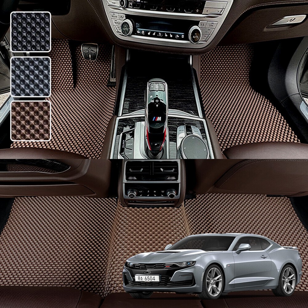 DXSOAUTO 카마로 SS 전용 3D 엠보싱 차세대 고무매트 1열2열 세트, 블랙, 279 카마로SS(2열분리형) 59,000원