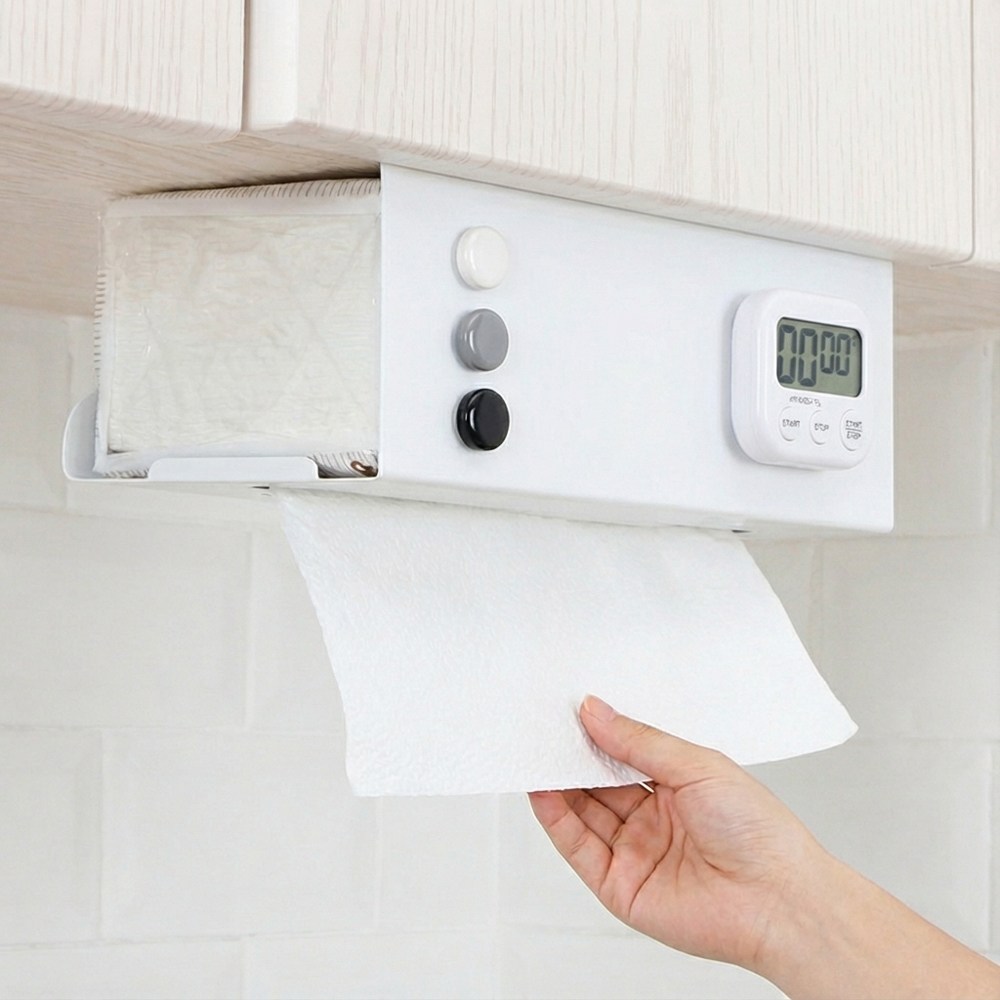 마크디 무타공 싱크대 키친타올 걸이, 1개, 화이트 4,990원