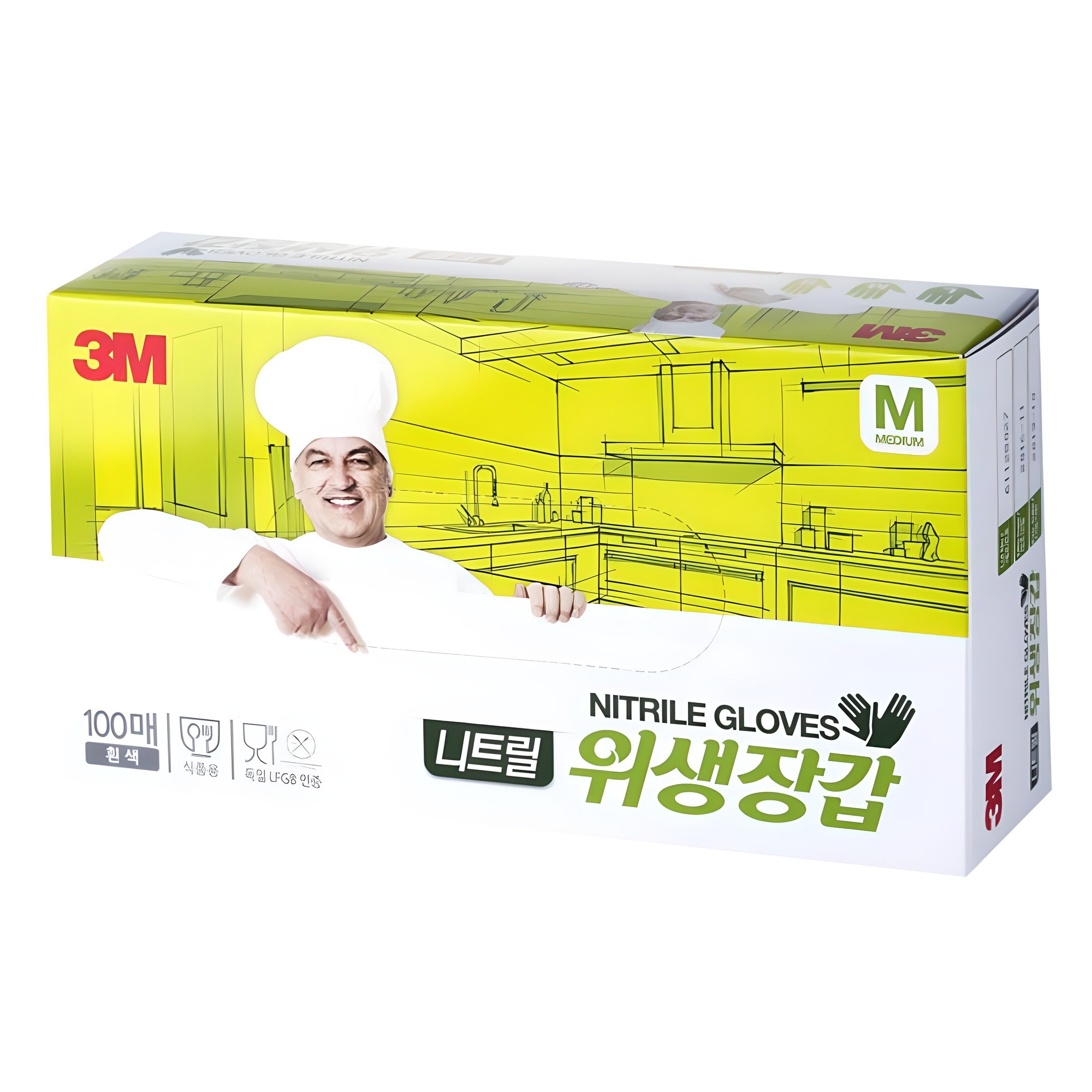 쓰리엠 니트릴 위생장갑 100p 8,600원