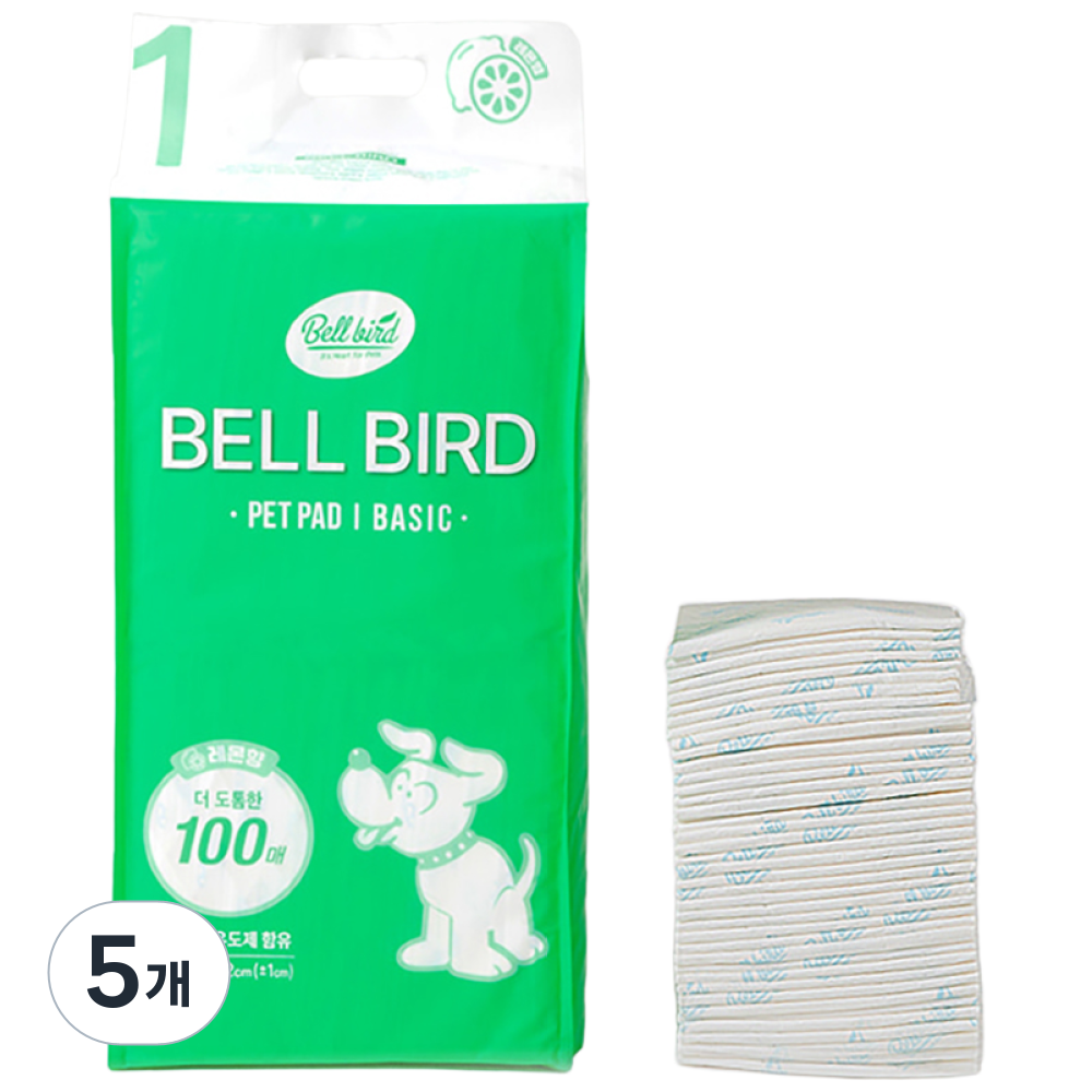 벨버드 강아지 펫패드 베이직 레몬향, 100개입, 5개 62,560원