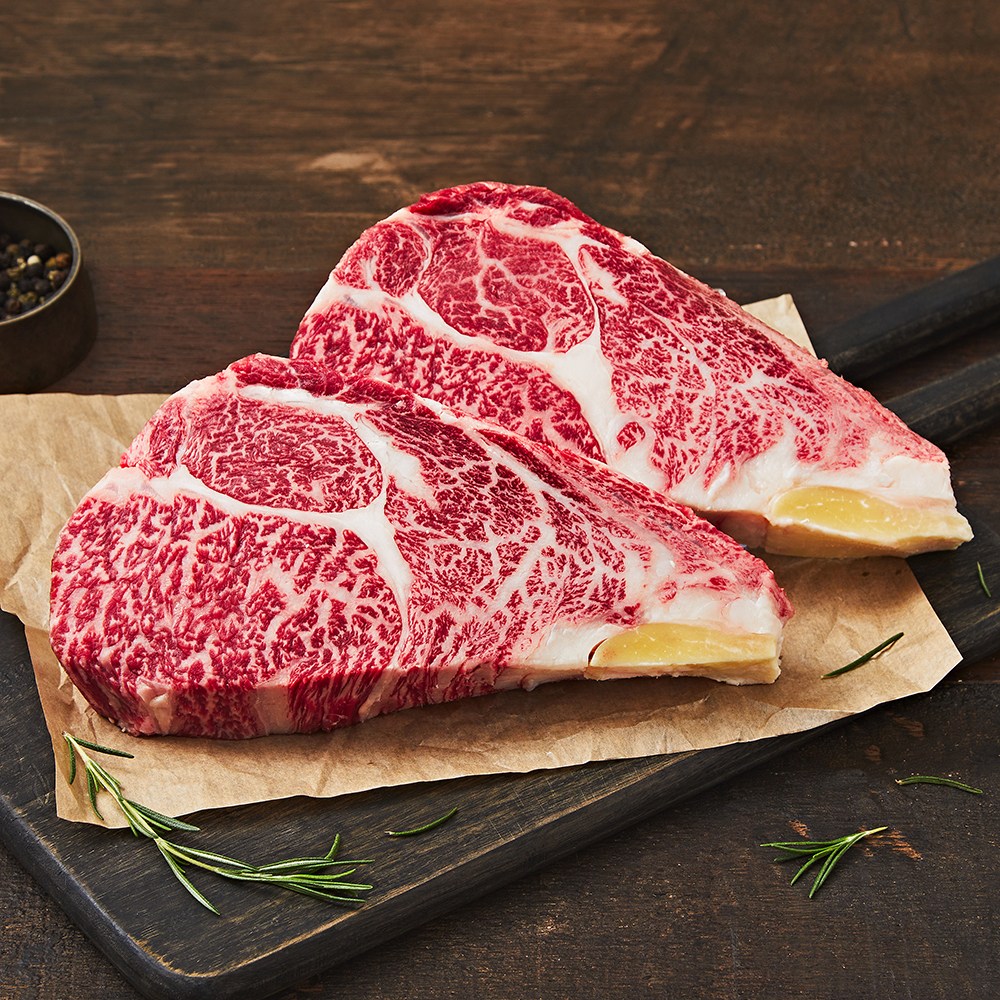 투뿔 넘버9 마장동 한우 꽃등심 새우살 스테이크 200g [극진한우], 200g, 1개 40,800원