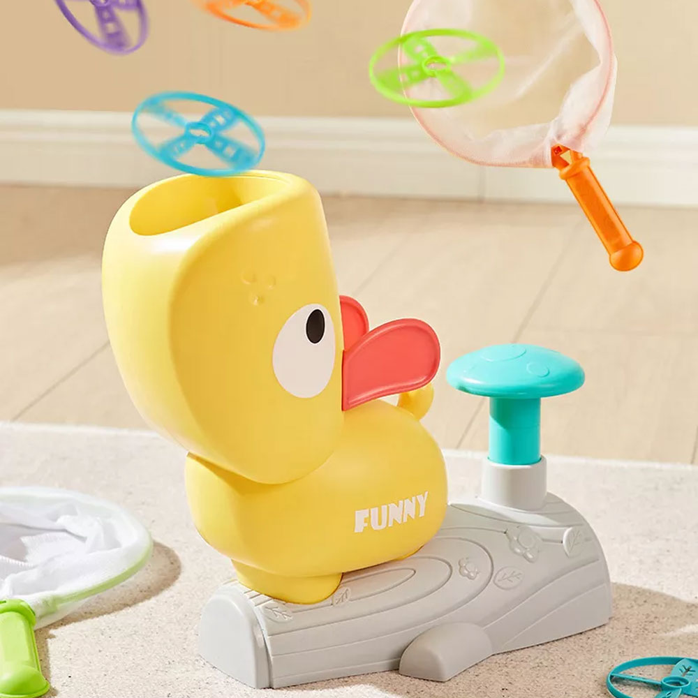 몽몽플라잉캐치-옐로우 감각발달완구 프로펠러 비행접시발사기 촉감발달완구 가족놀이, 색상:옐로우, 1개 31,800원