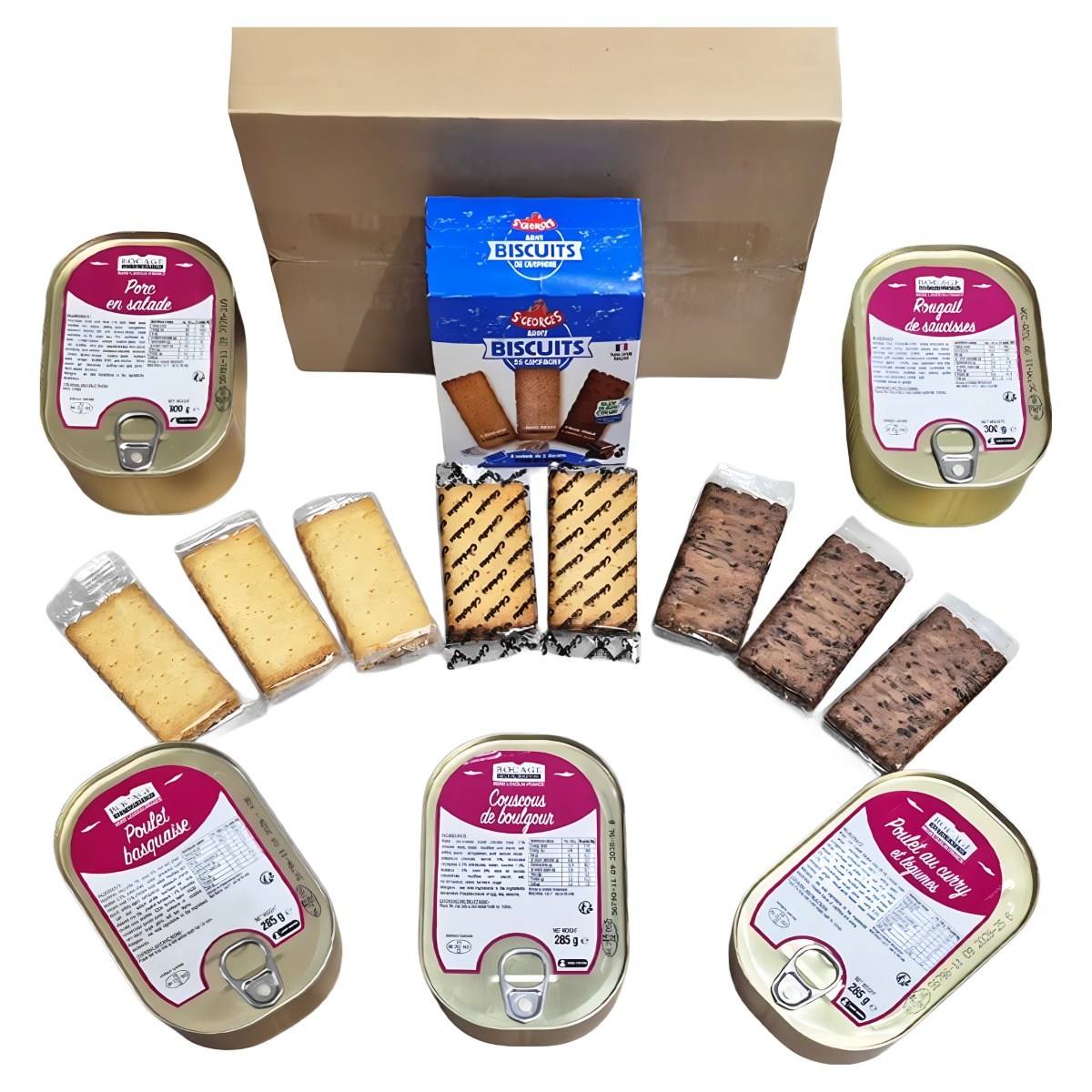 RCIR 프랑스 전투식량 세트 부바르 아미비스킷 포함 해외전투식량 비상식량, 1.48kg, 1개 49,700원