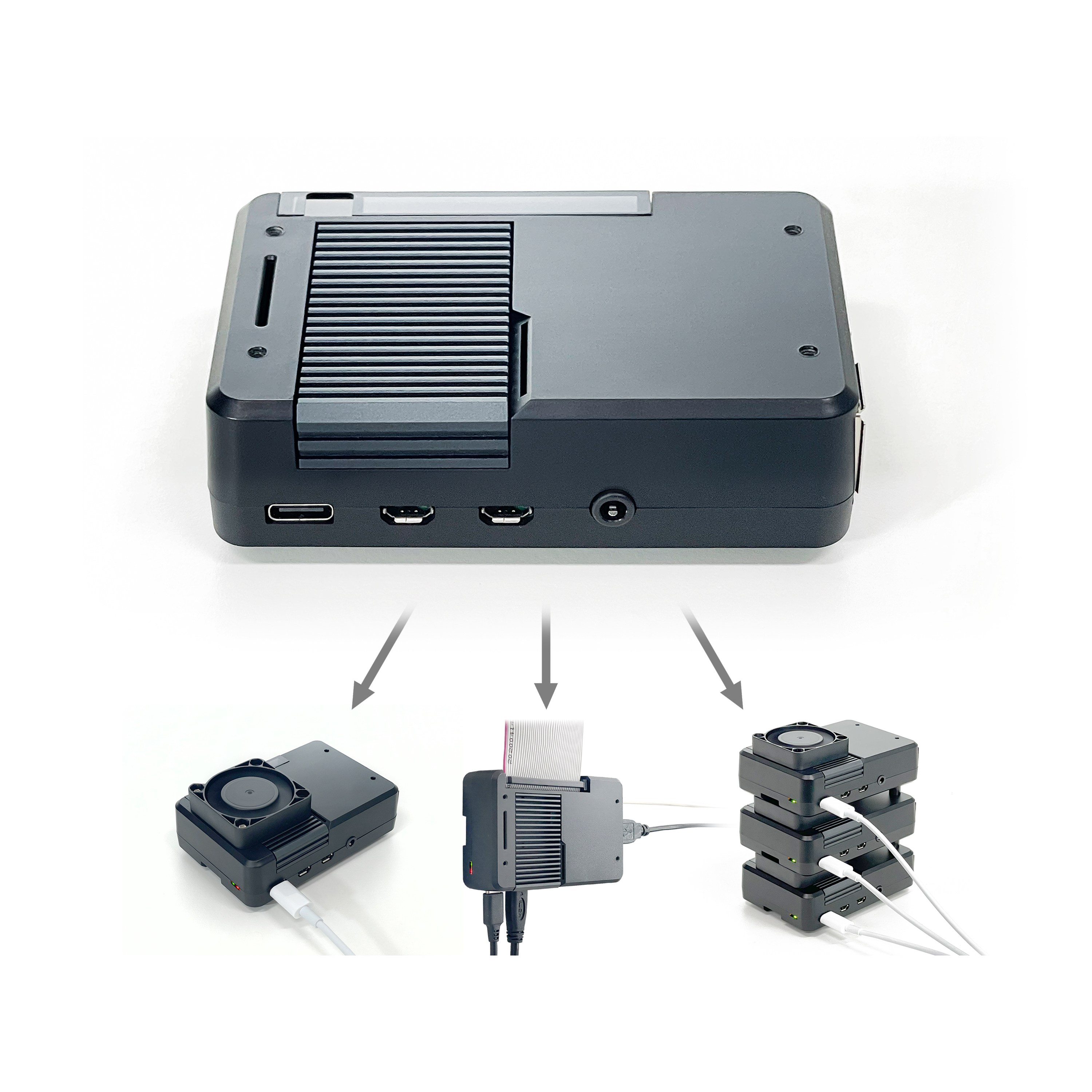 라즈베리파이 4 전용 올인원 방열 케이스[무광 블랙 바디], 현재가 14,900원