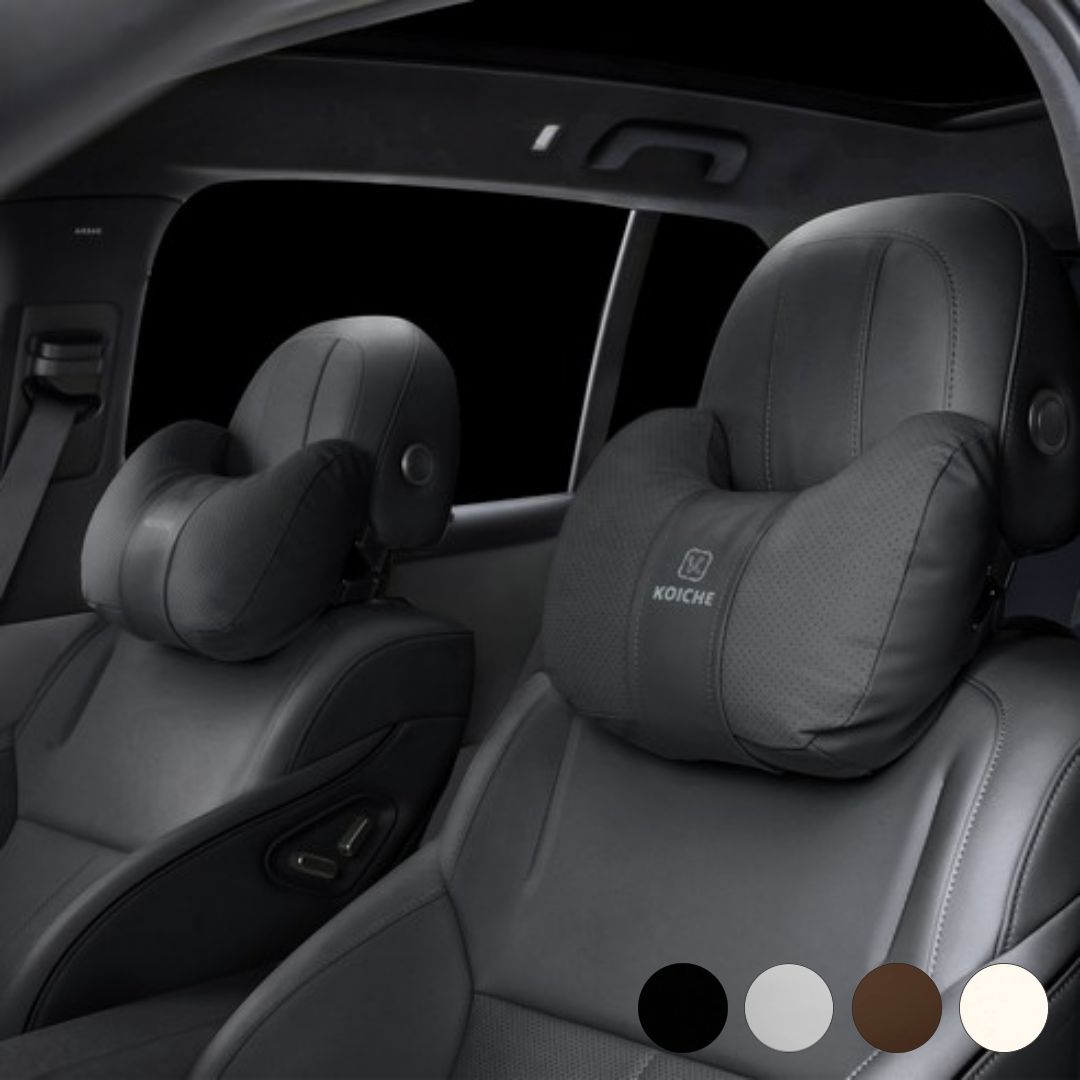 코이체 차량용 크로와상 목쿠션 소프트 가죽 목베개, 2개, 시크릿 블랙 28,900원