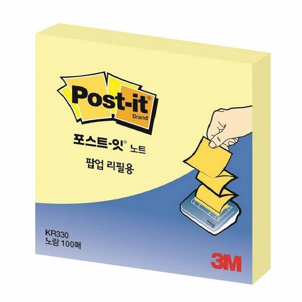 3M 포스트잇 디스펜서 KR-330 팝업 리필 76mm x 76mm 5,000원