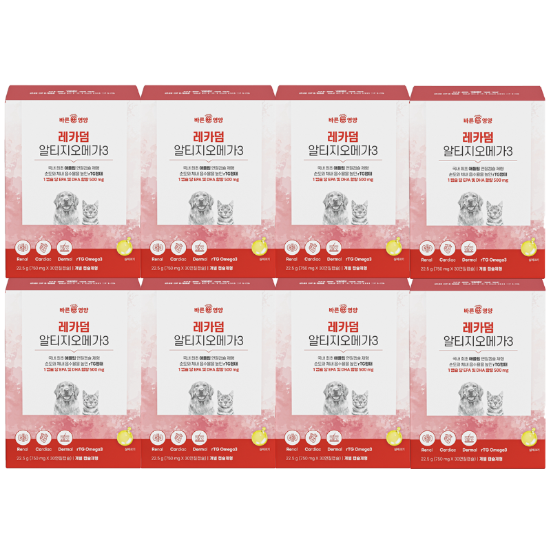 바른뉴트리펫 레카덤 알티지 오메가3 강아지 고양이 영양제 192,000원