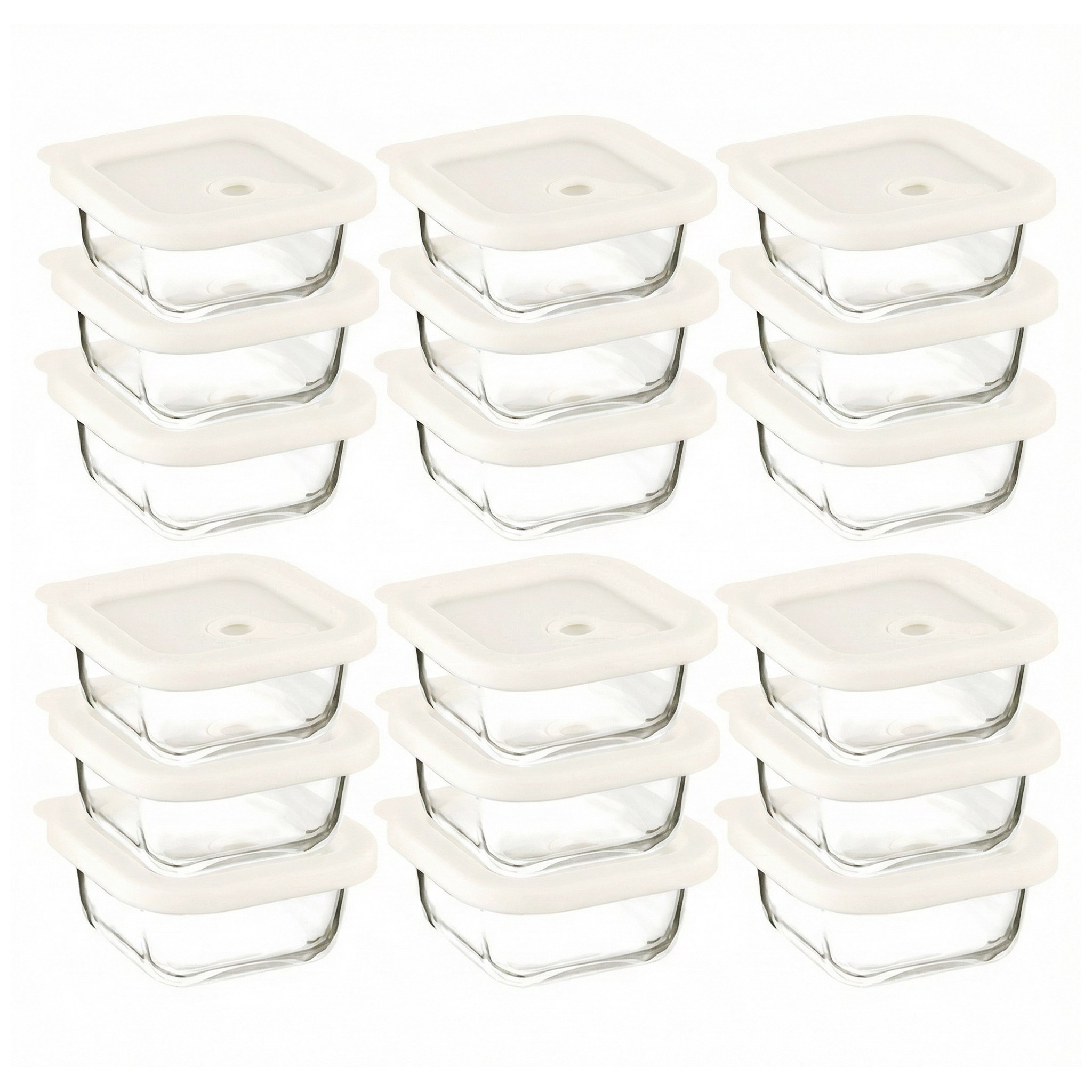 내열강화유리 촉촉한 전자렌지 햇밥용기 사각, 베이지, 18개 61,800원