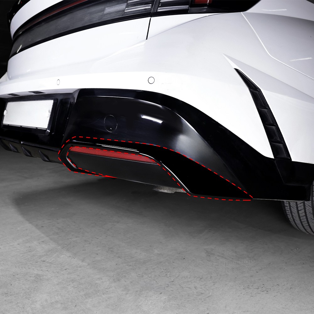 터보카 호환 쏘나타 디엣지 크롬 죽이기 몰딩 리어 범퍼 하단 커버, 기타 43,000원