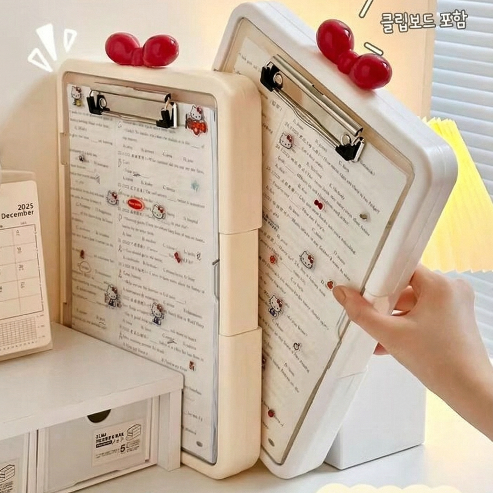 고급형 2단 A4 파일 케이스 클립보드 책상정리함 문구수납 데스크오거나이저, 화이트, 1단 14,900원