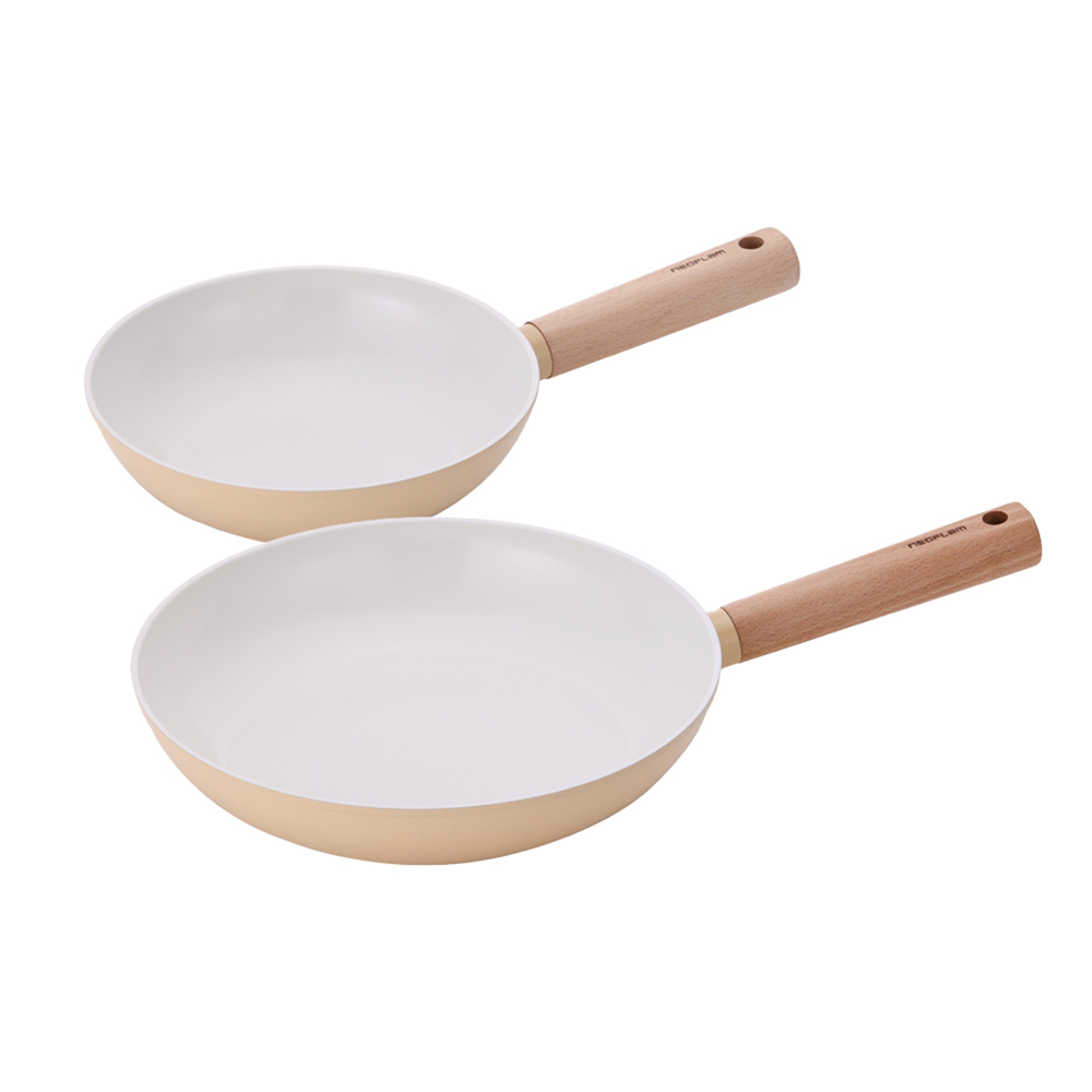 네오플램 메이즈 IH 세라믹 코팅 팬 2종 세트, 1세트, 20팬+26팬, 크림옐로우 51,800원
