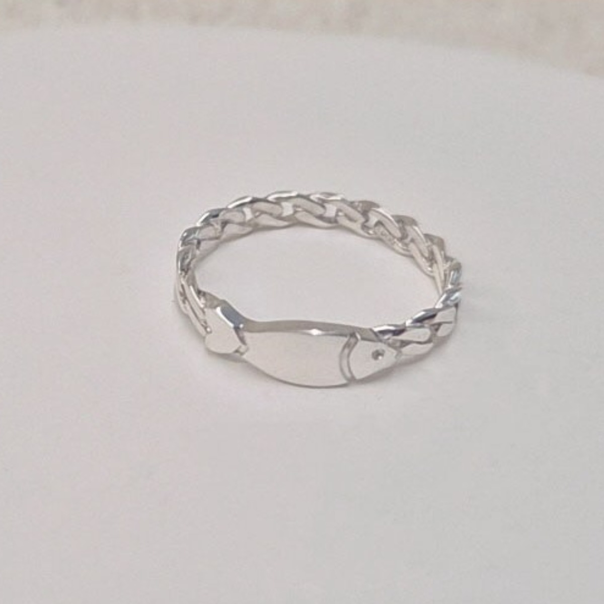 [당일발송] 99.9% 순은 체인 물고기 반지 - 데일리 심플 실버 은 반지 행운 의미 선물 37,300원