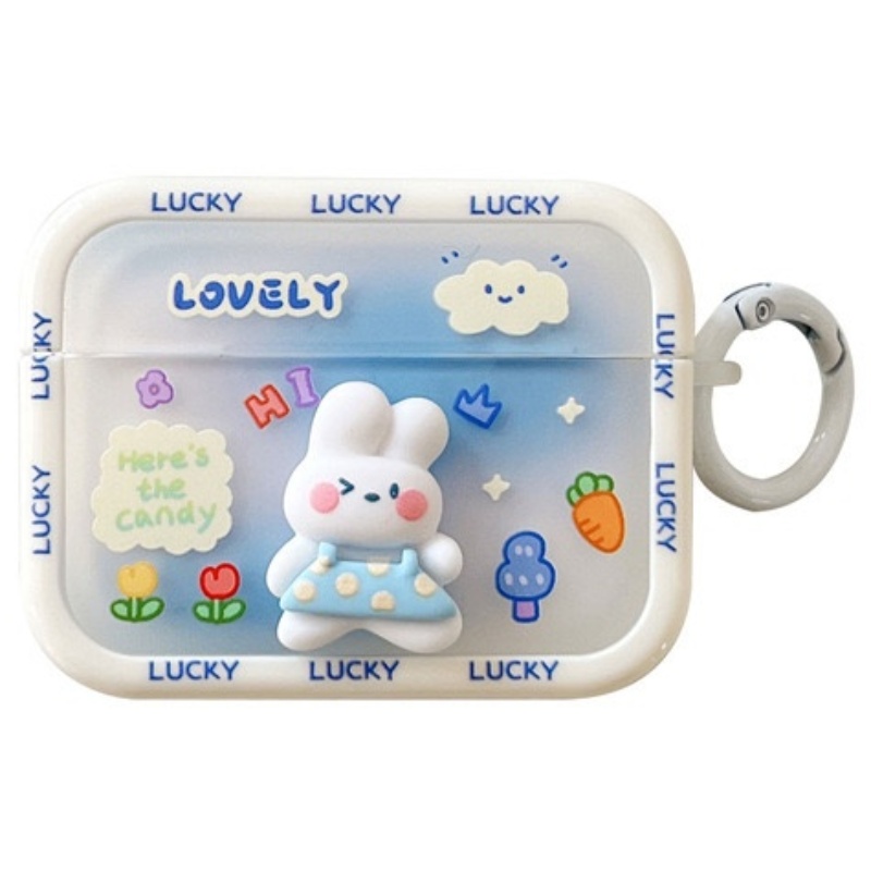 귀여운 3D 토끼 그래피티 에어팟 케이스, 에어팟 프로 1,2 세대/에어팟 3 세대 5,000원