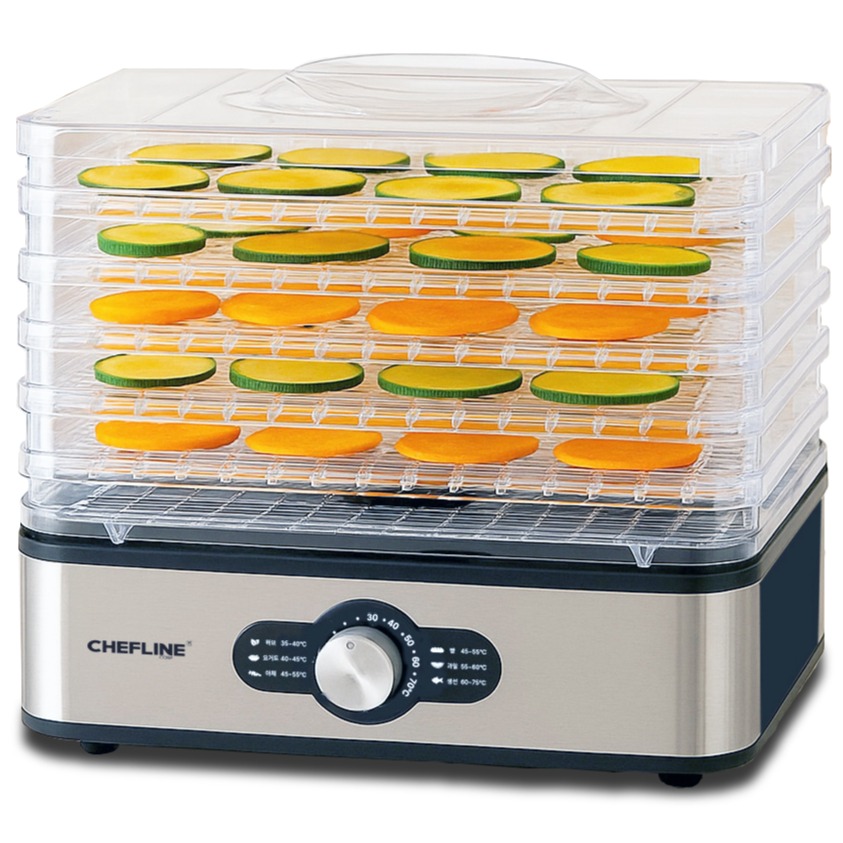 셰프라인 컴팩트 5단 높이조절 다이얼 방식 식품건조기 투명, CLKY-FD558H 34,020원