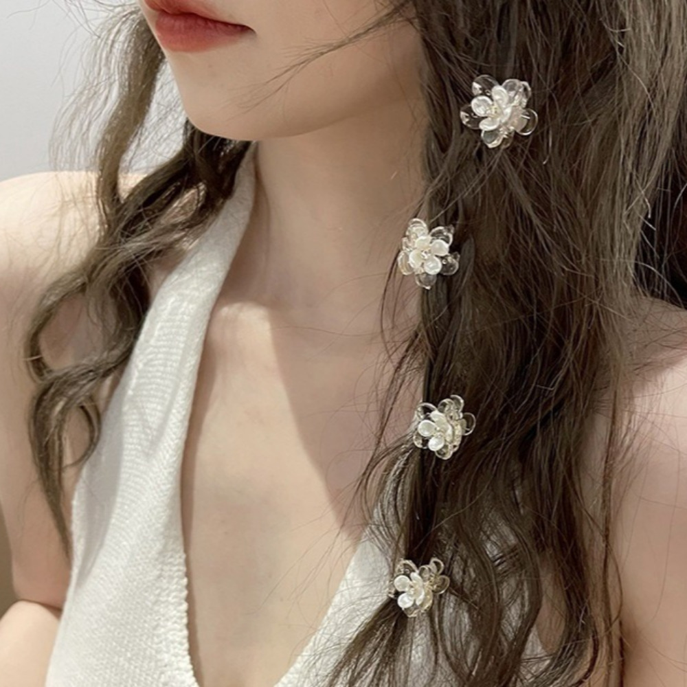 아이코어스 투명 큐빅 플라워 미니 헤어 집게핀, 혼합색상, 6개 5,500원