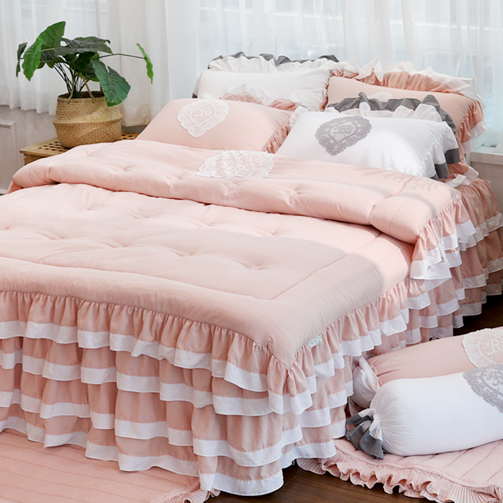 류금숙 프렌치감성 프릴레이스 차렵침구 숏+이중 풀세트 340,900원