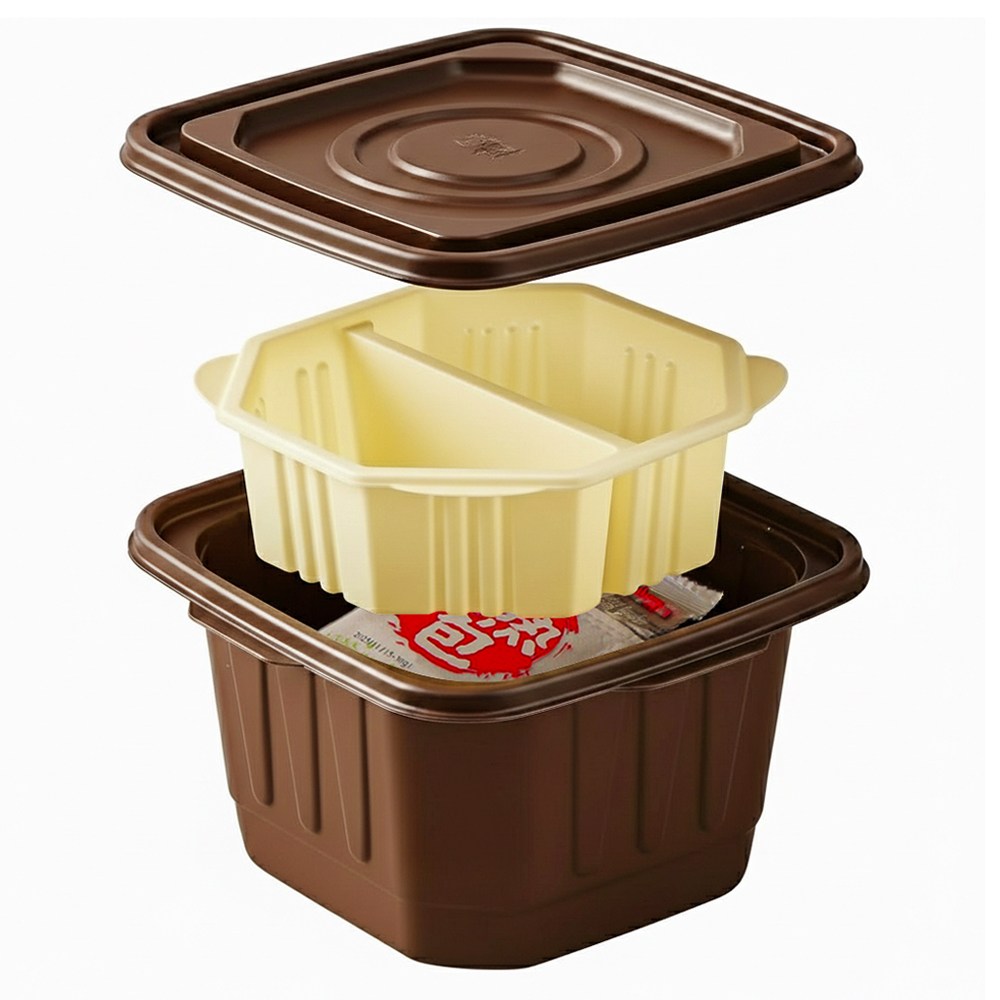 초록소반 발열 도시락 용기 2칸, 10세트, 발열 2칸 15,000원