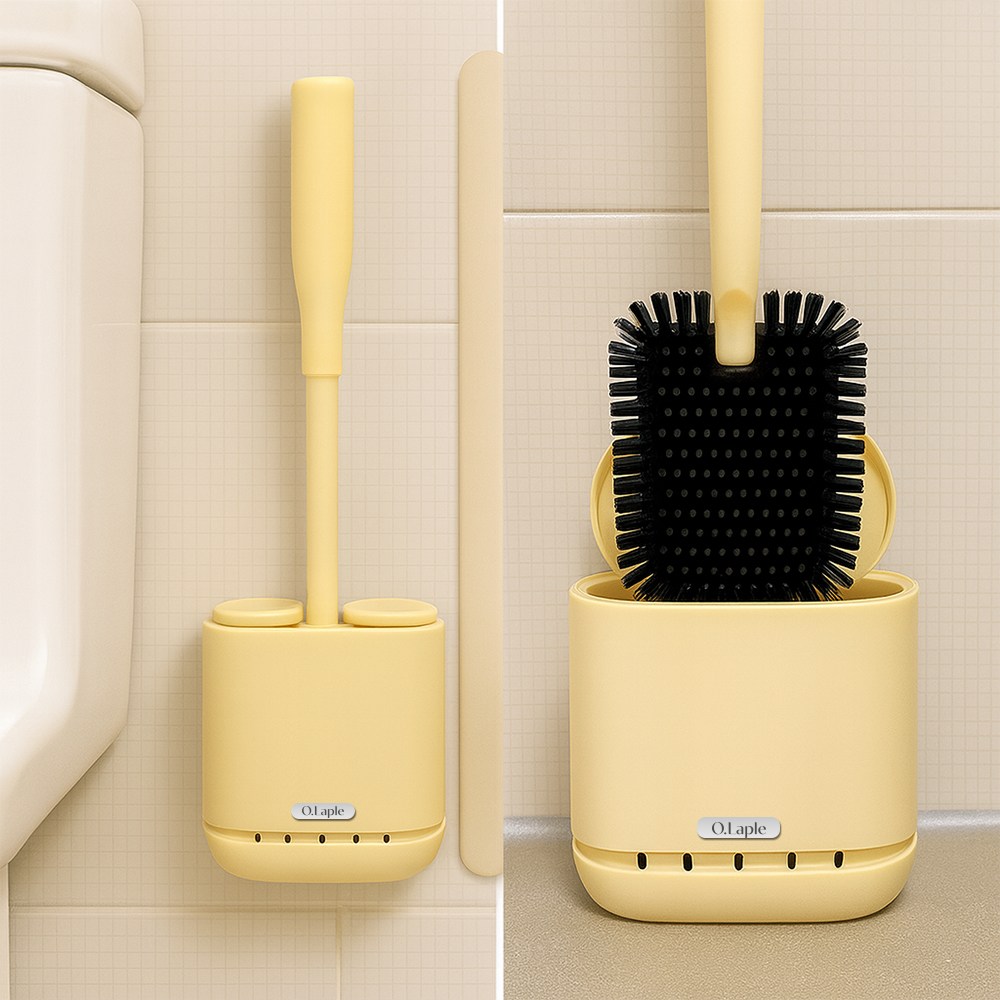 오라플 냄새차단 실리콘변기솔 청소솔 화장실 틈새, 크림화이트, 1개 13,900원