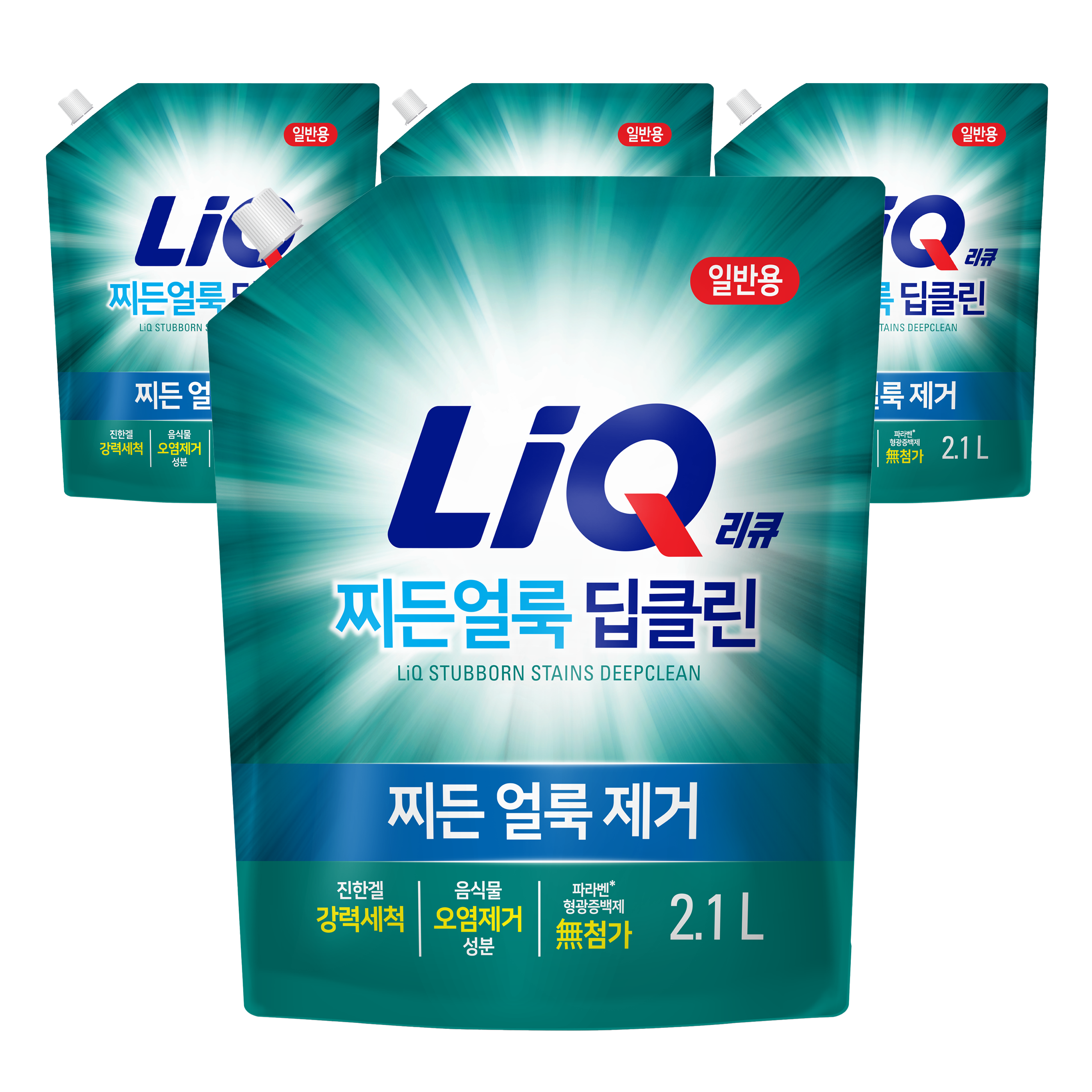 리큐 찌든 얼룩 딥클린 액상세제 일반용, 4개, 2.1L 19,800원