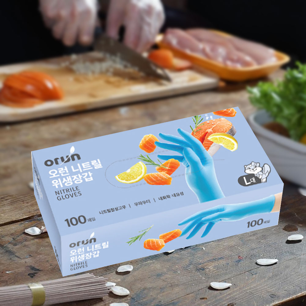 오런 니트릴 위생장갑 블루 100매 소 중 대 9,020원