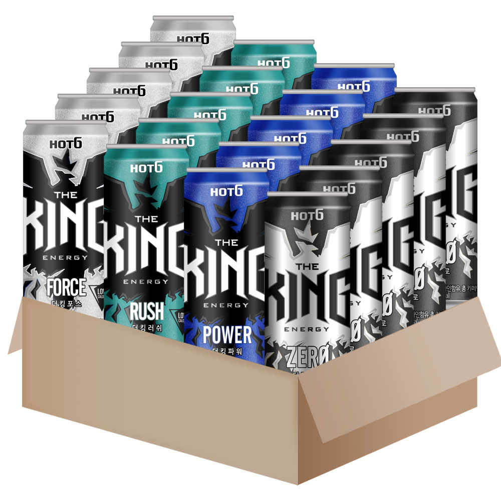 에너지음료세트 롯데칠성 핫식스 더킹355ml(포스6+러쉬6+파워6+제로6) 28,900원