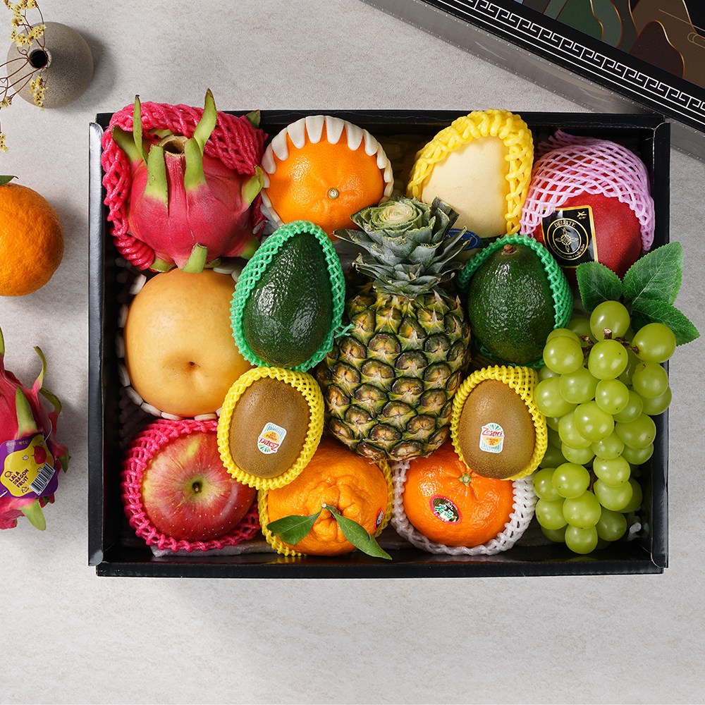 [고급보자기포장] 프리미엄 혼합 제철과일 과일선물세트 명절선물세트, 1세트 95,000원