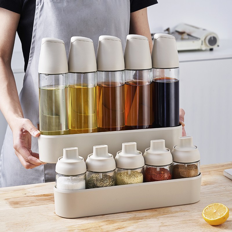 피라모니 오일병 조미료통 선반 양념통 12종 세트, 오일병5P+양념통5P+거치대2P, 1세트 38,900원