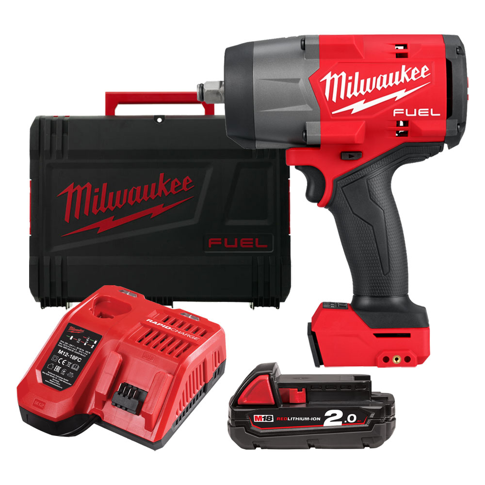 밀워키 M18 FHIW2F12-201X 충전 18V 하이토크 임팩트 렌치 2.0Ah 배터리 1개 세트, 1개 452,540원