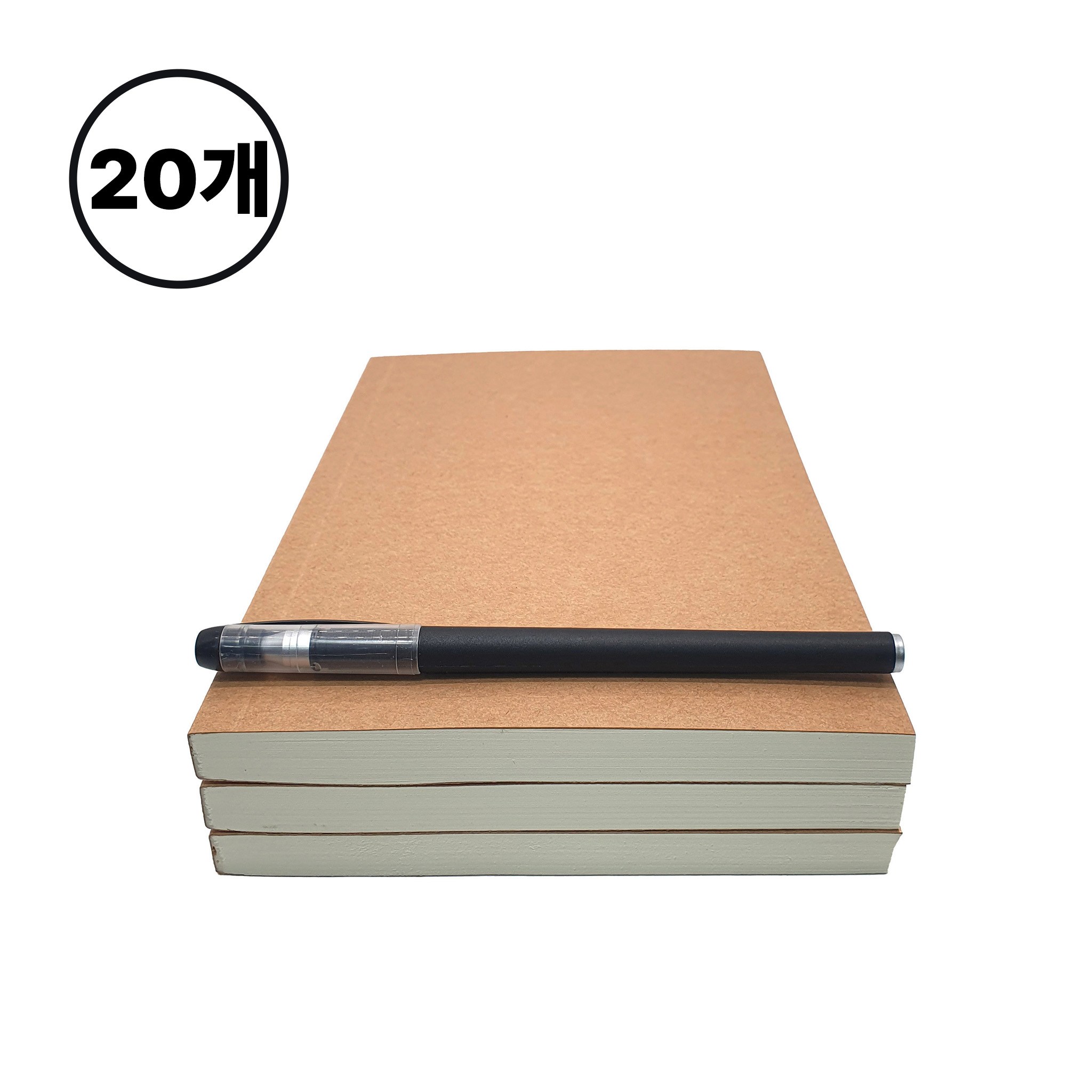 대용량 빈티지 크라프트 노트 A5 (128매) 20개 30,000원