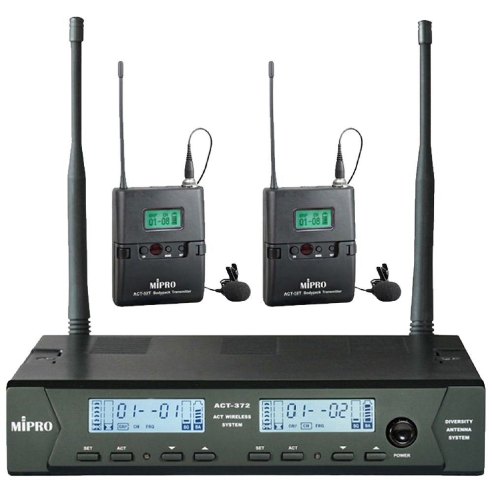 미프로 2채널 무선 핀마이크 ACT-372DT [리뷰이벤트] 가변형 마이크시스템 MIPRO ACT372DT 공식대리점 1,520,000원