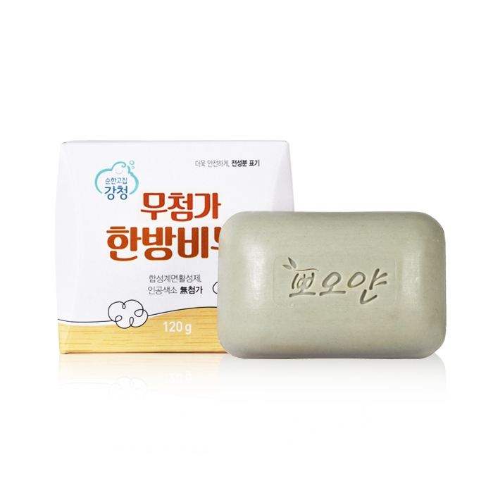 강청 식물성분 한방미용비누 화학첨가물 없는 세안비누 목욕비누, 4개, 120g 19,790원