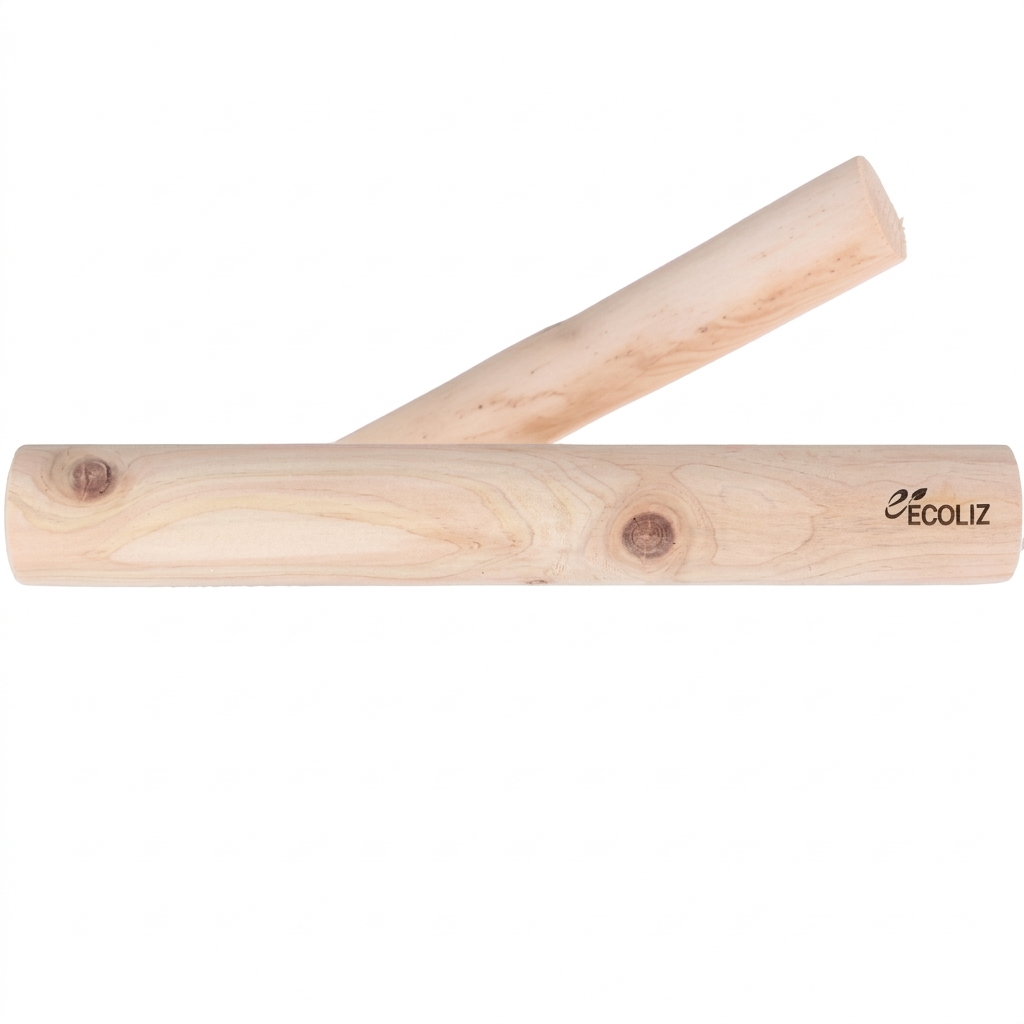 브이에이 원목 그대로 편백나무 반봉 발지압기 발마사지기 50cm 9,600원