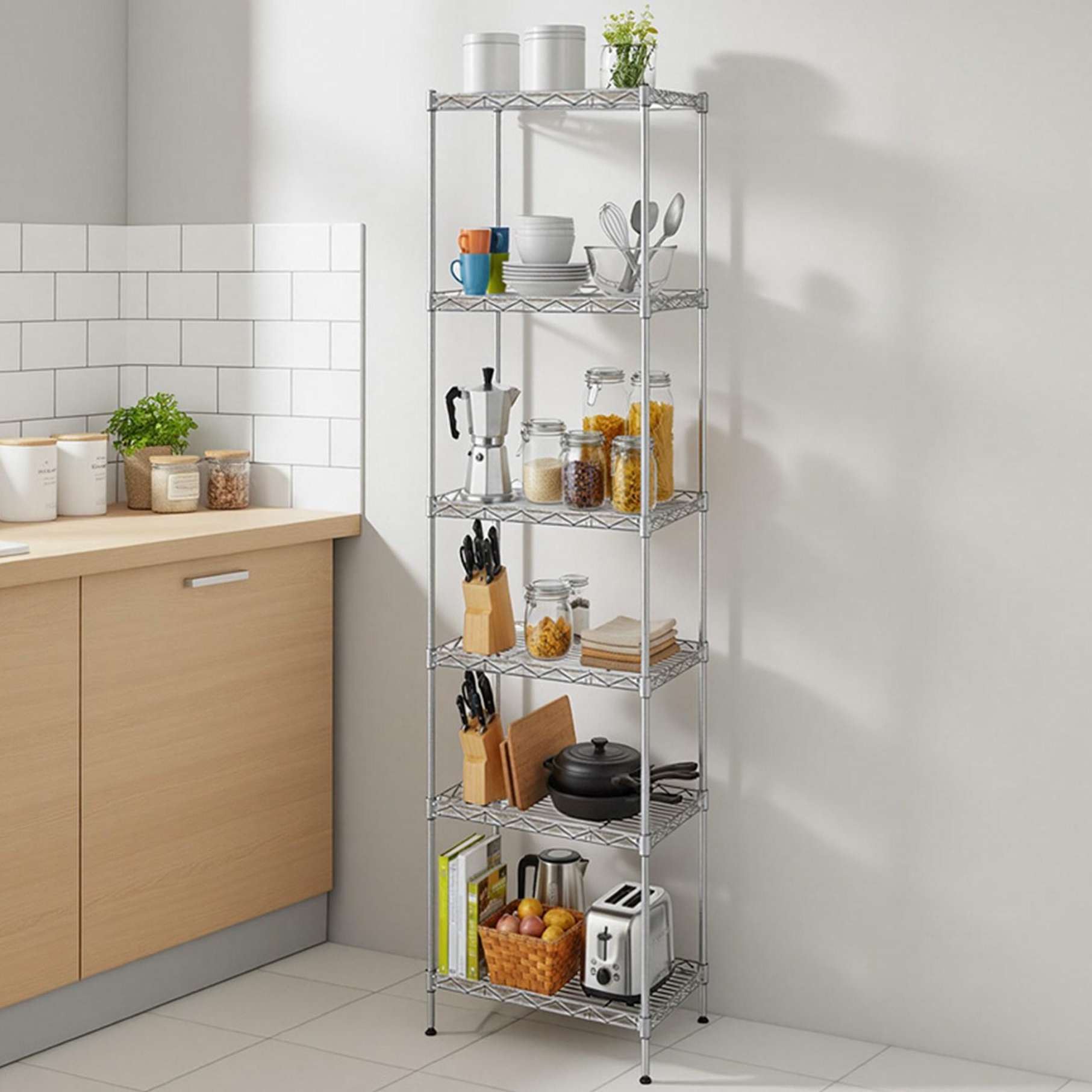 SONGMICS 튼튼한 다용도 조립식 메탈 철제 스탠드 수납 선반 35,600원