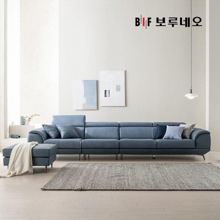 BIF보루네오 디에르 아비오 천연통가죽 6인 소파+스툴 2,399,000원