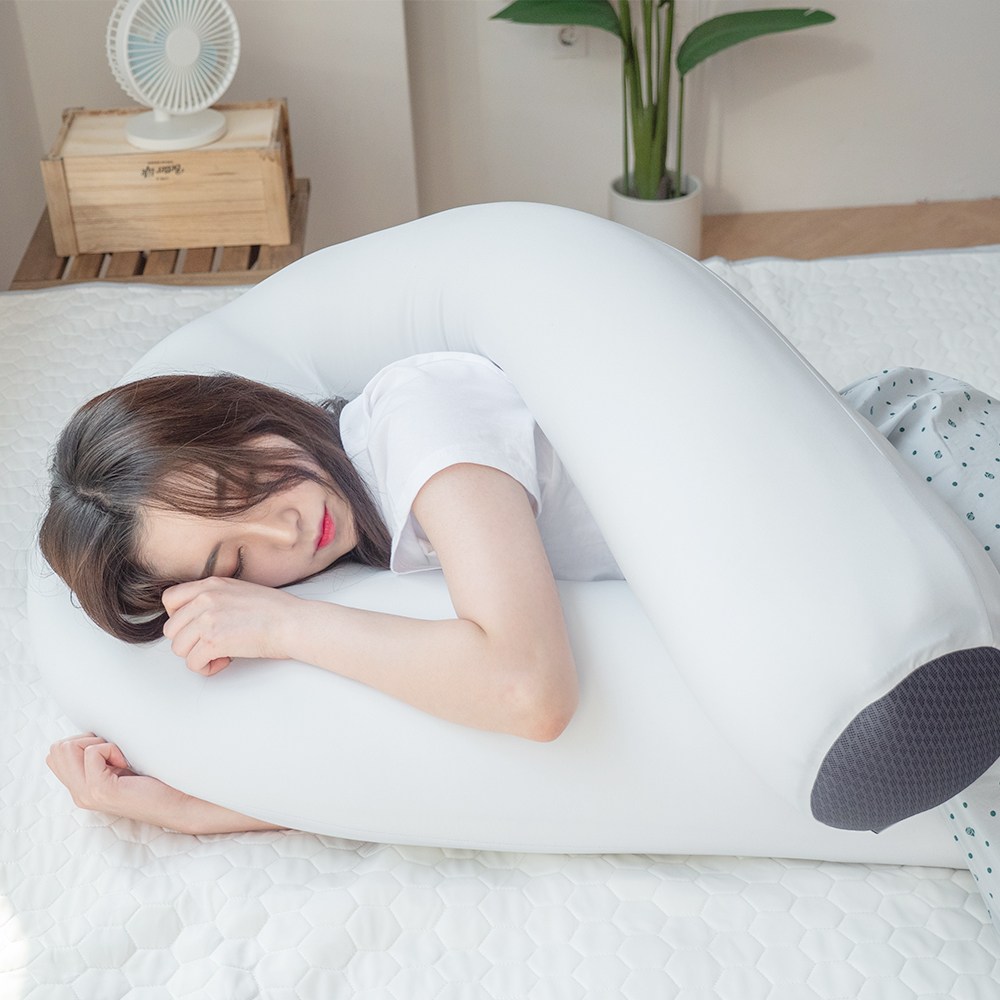 바나나빌딩 냉감 쫀득 바디필로우, 화이트 39,900원