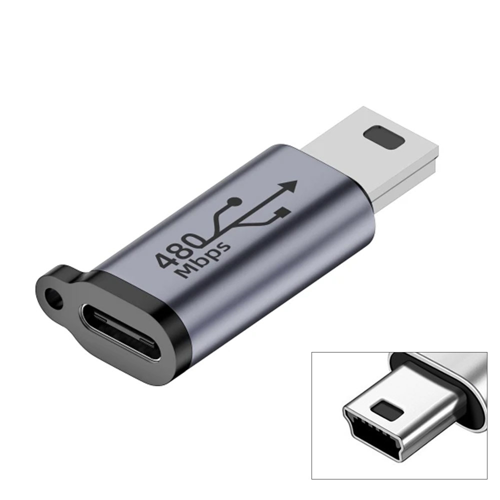 C to 미니5핀 젠더 USB2.0 미니 B타입 컨버터 커넥터 구형 모바일 기기 디카 PMP MP3 블랙베리 스마트폰 데이터 전송 지원, 1개 6,900원