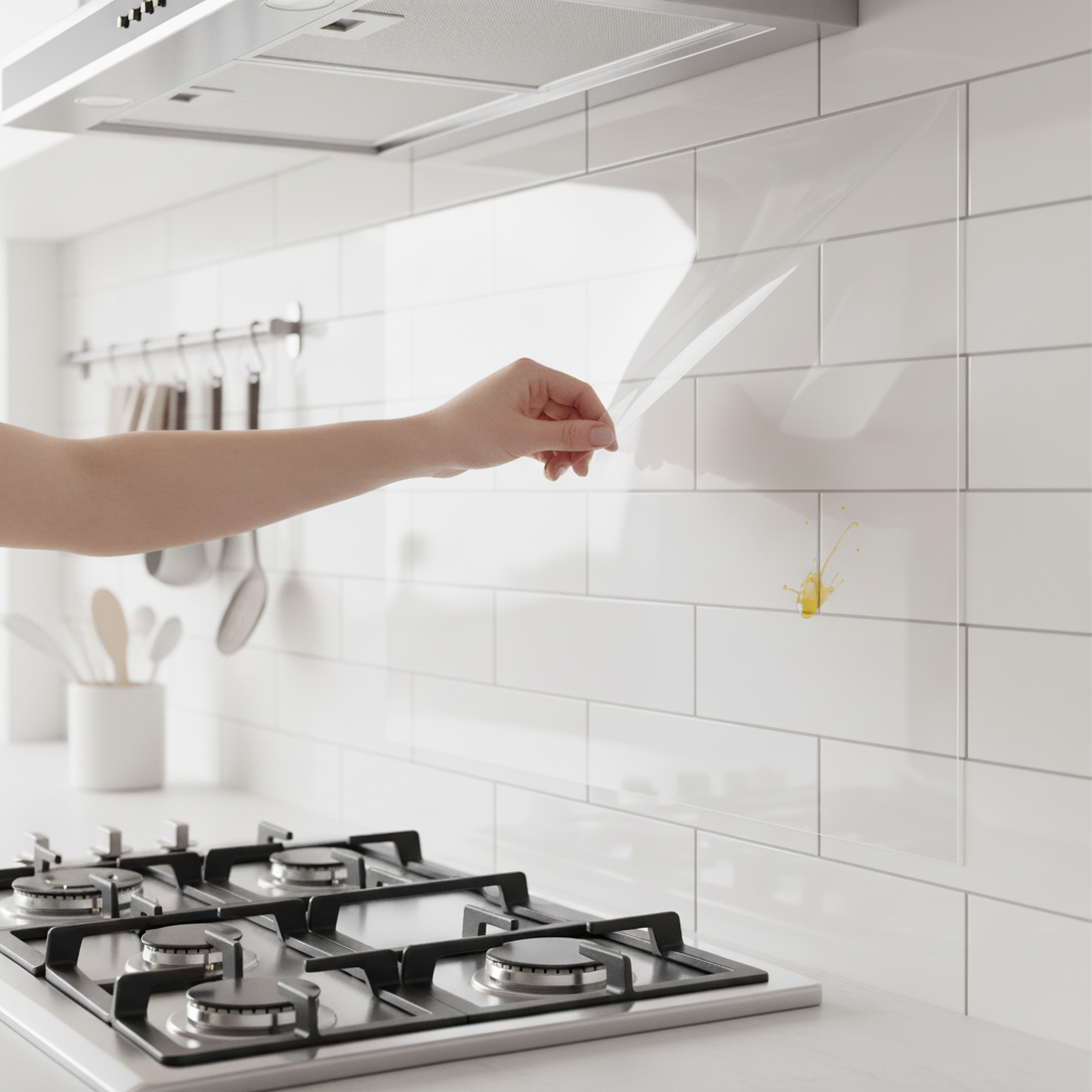 서온리 기름때로부터 보호해주는 투명시트지 주방 벽 시트지 가스렌지 오염방지시트지 타일 투명 시트지 싱크대 아스테이지 7,700원