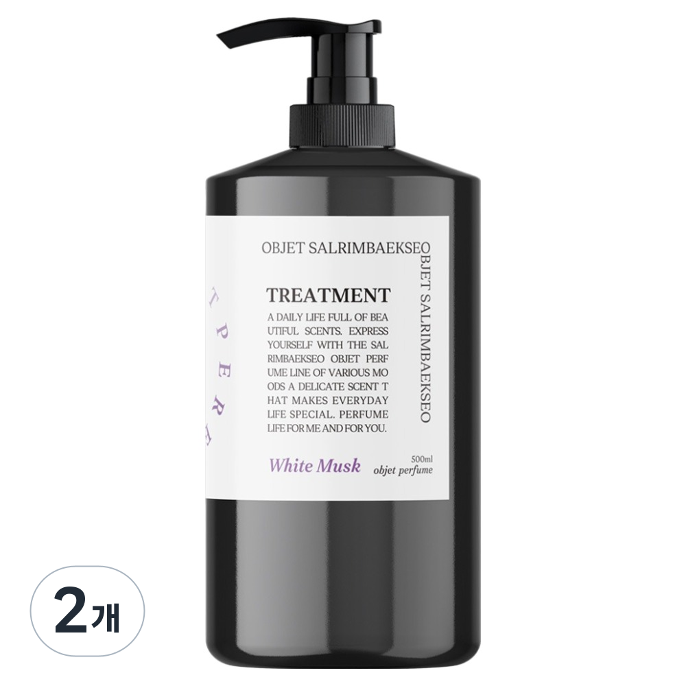 살림백서 오브제 퍼퓸 트리트먼트 화이트머스크향, 2개, 500ml 19,180원