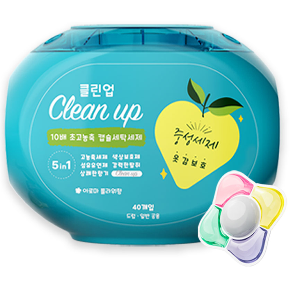 [옵티머스리빙] 클린업 고농축 캡슐세탁세제 섬유유연제 겸용 아로마 플라워향 12,600원