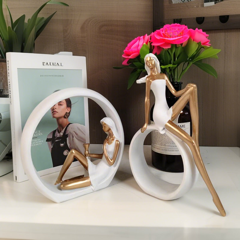 Sunwer 발레 여인 공예장식 조각상 개업선물 인테리어 소품, 흰색 26,800원