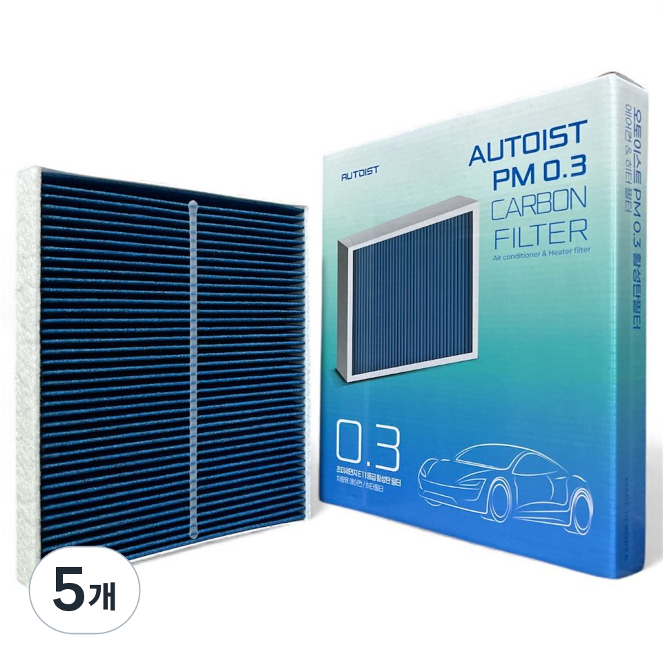 오토이스트 PM0.3 르노 QM6 더뉴QM6 SM6 활성탄 에어컨필터, 5개, S06 34,900원